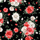 Floral Dark Flowers Edible Icing Cake Wrap