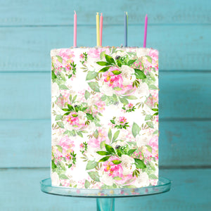 Floral Edible Icing Cake Wrap