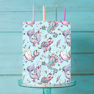 Under The Sea Creatures Edible Icing Cake Wrap