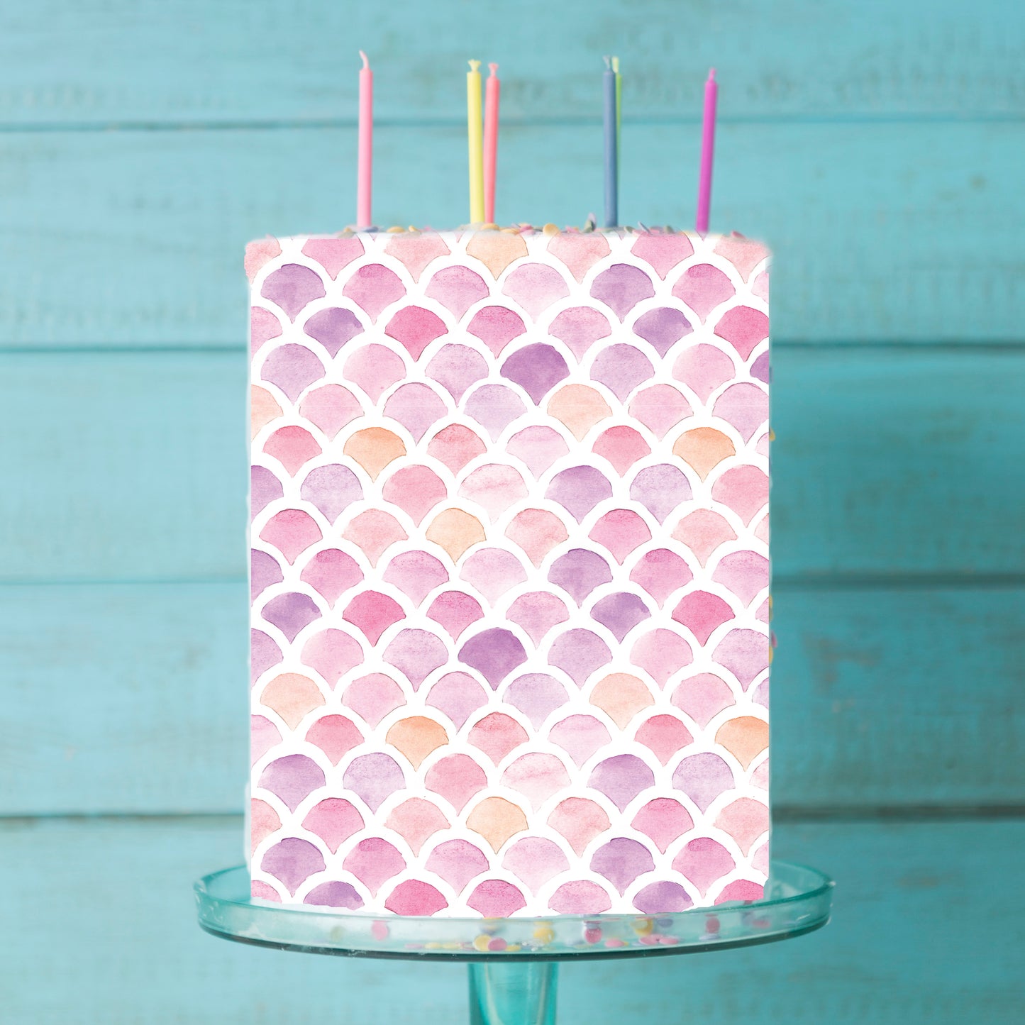 Mermaid Scales Edible Icing Cake Wrap