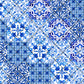 Amalfi Blue Tile Pattern Edible Icing Cake Wrap