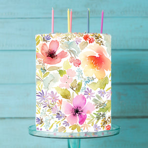 Floral Edible Icing Cake Wrap