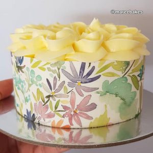 Floral Edible Icing Cake Wrap