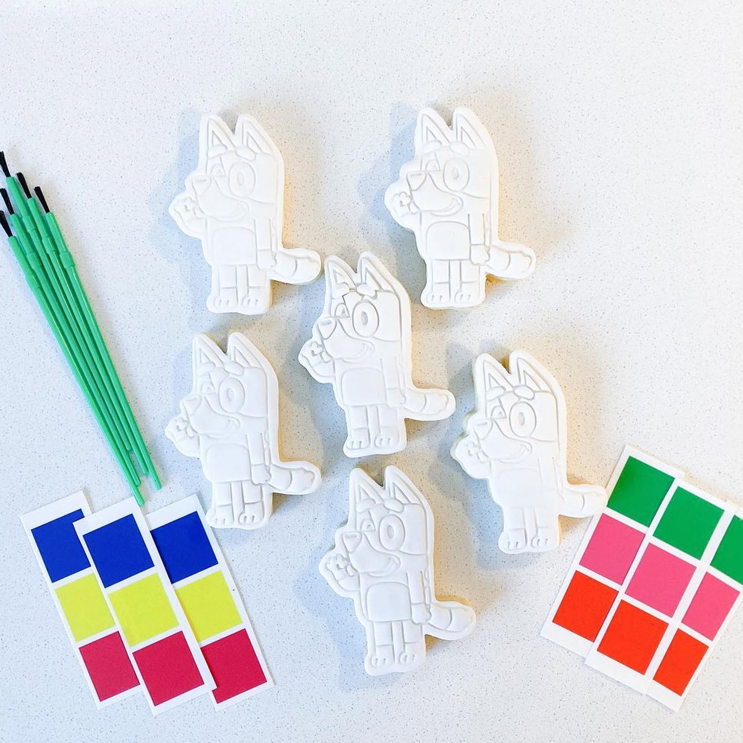 Paint Your Own PYO Edible Primary Palettes for Cookies - Sheet of 10 Uncut