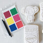 Paint Your Own PYO Edible Primary Palettes for Cookies - Sheet of 10 Uncut