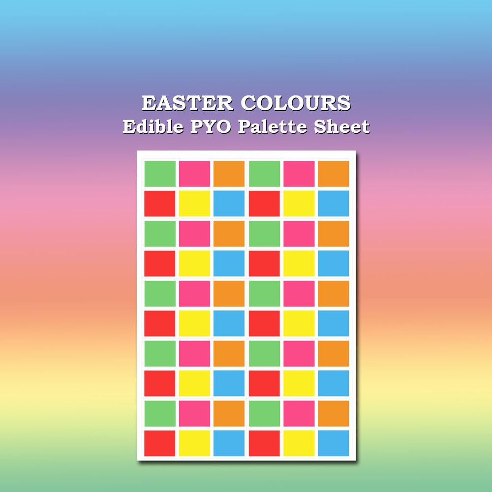 Paint Your Own PYO Edible Easter Palettes for Cookies - Sheet of 10 Uncut