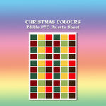 Paint Your Own PYO Edible Christmas Palettes for Cookies - Sheet of 10 Uncut