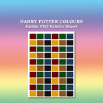 Paint Your Own PYO Edible Harry Potter Themed Palettes for Cookies - Sheet of 10 Uncut