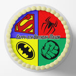 Avengers Superhero Pre-cut Round Edible Cake Topper