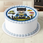 Batman Superhero Pre-cut Round Edible Icing Cake Topper