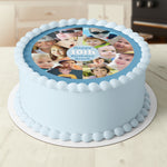 Photo Collage Pre-cut Round Edible Cake Topper