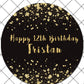 Glitter Bling Birthday Pre-cut Round Edible Icing Cake Topper