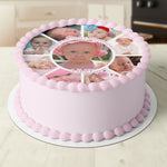 Photo Collage Pre-cut Round Edible Cake Topper