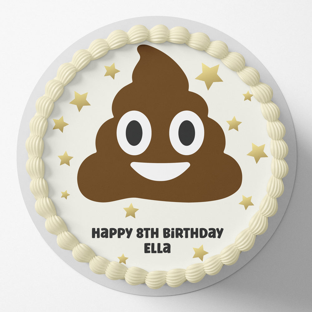 Emoji Themed Round Edible Cake Topper