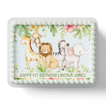 Jungle Safari Animals Personalised Edible Cake Topper