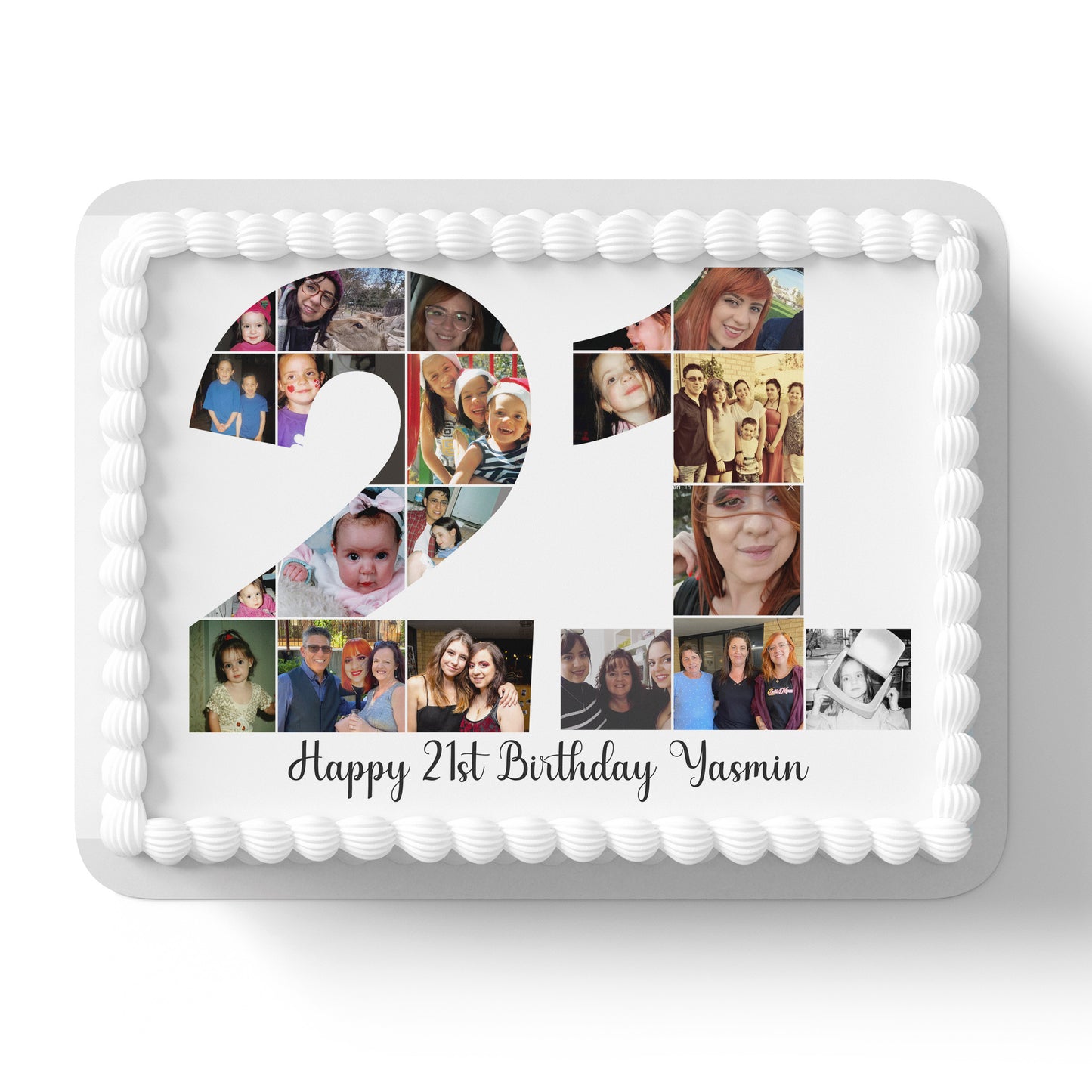 Birthday Photo Collage Personalised Edible Cake Topper