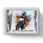 Dirt Bike Edible Icing Cake Topper