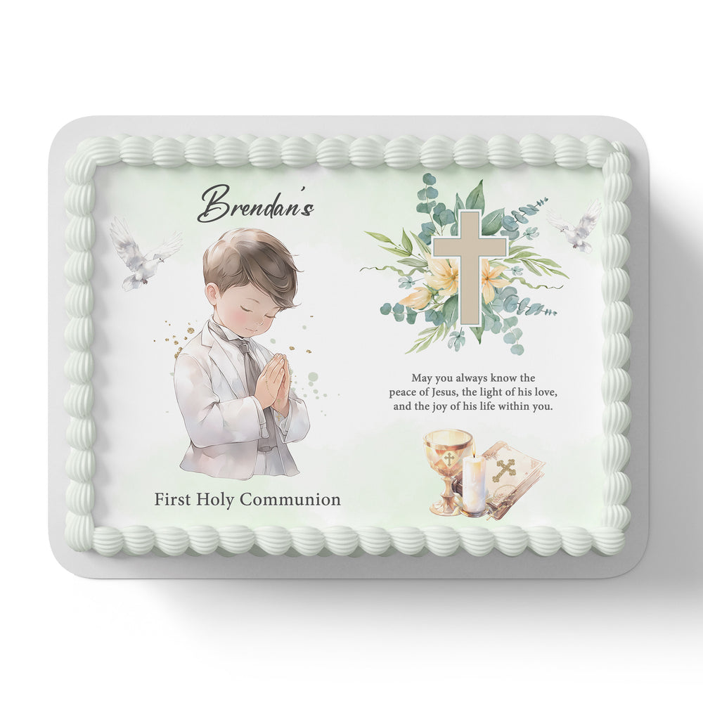 First Holy Communion Edible Icing Cake Topper