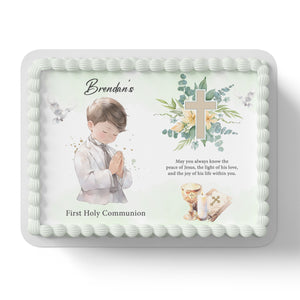 First Holy Communion Edible Icing Cake Topper