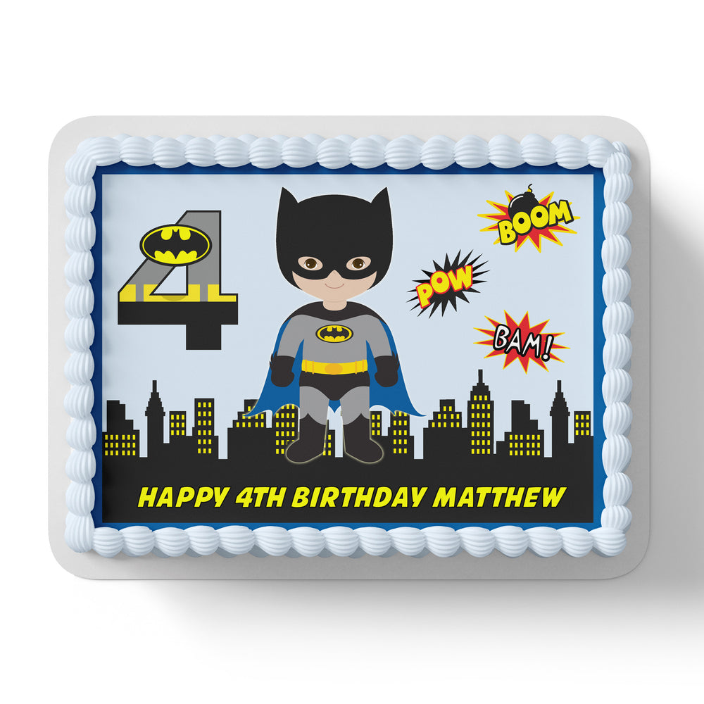 Batman Superhero Edible Cake Topper