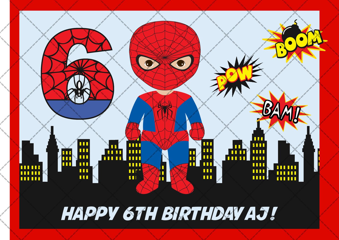 Spiderman Superhero Edible Cake Topper