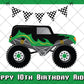 Monster Trucks Edible Icing Cake Topper