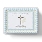 Baptism Christening Edible Icing Cake Topper