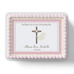Baptism Christening Edible Icing Cake Topper