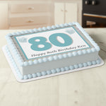 Number Age Rectangle Edible Icing Cake Topper