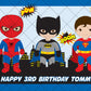 Superhero Boys Edible Icing Cake Topper