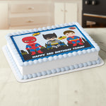 Superhero Boys Edible Icing Cake Topper