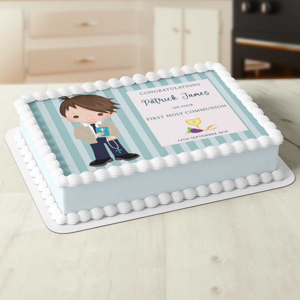 First Holy Communion Edible Icing Cake Topper