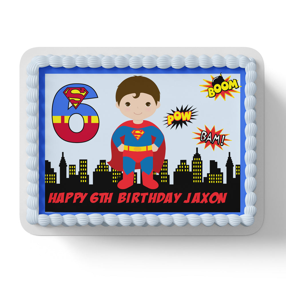 Superman Superhero Edible Cake Topper