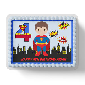 Superman Superhero Edible Cake Topper