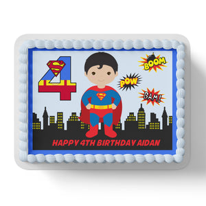 Superman Superhero Edible Cake Topper