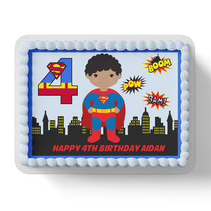 Superman Superhero Edible Cake Topper