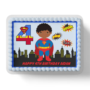 Superman Superhero Edible Cake Topper