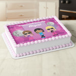 Disco Dance Rectangle Edible Icing Cake Topper