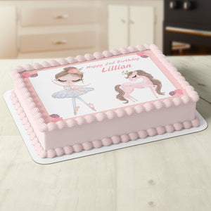 Ballerina Ballet Pony Dancer Edible Icing Cake Topper