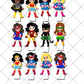 Superhero Girls Wonderwoman Pre-cut Edible Stand-Up Wafer Card Cupcake Toppers