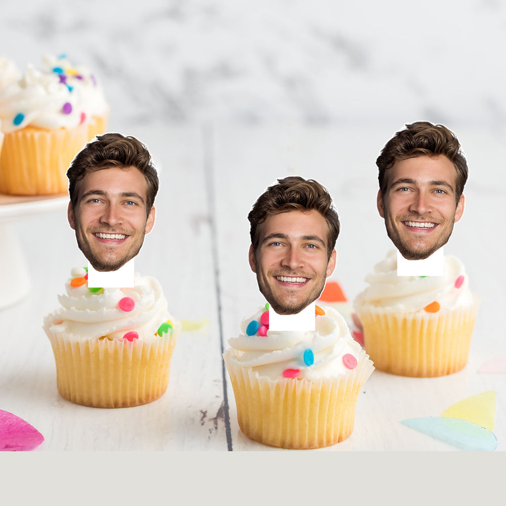 Custom Portrait Hens Bachelorette Pre-cut Edible Stand-Up Wafer Card Cupcake Topper