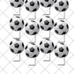 Soccer Football Sports Pre-cut Edible Stand Up Wafer Card Cupcake Toppers