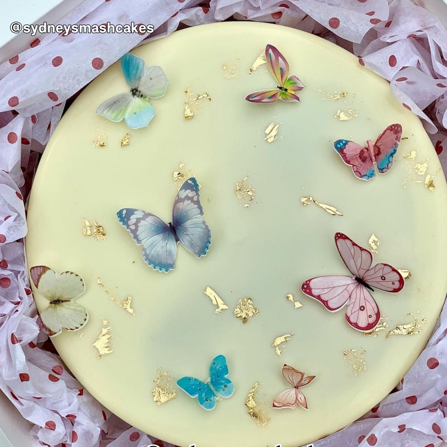 Multicoloured Pre-cut Edible Wafer Butterflies