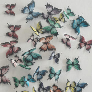 Multicoloured Pre-cut Edible Wafer Butterflies