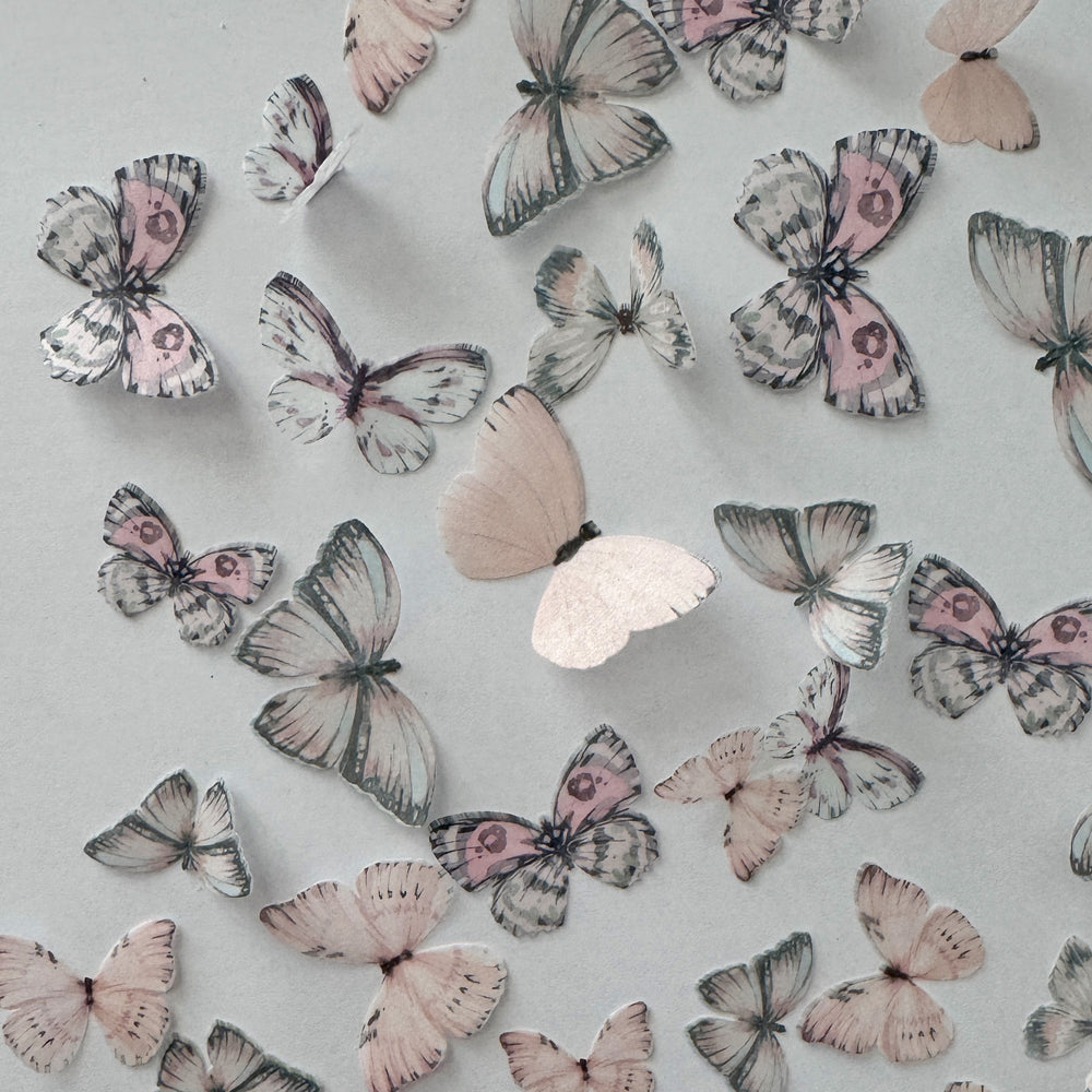 Pink Pre-cut Edible Wafer Paper Butterflies (Copy)