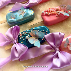 Pink & Blue Pre-cut Edible Wafer Butterflies