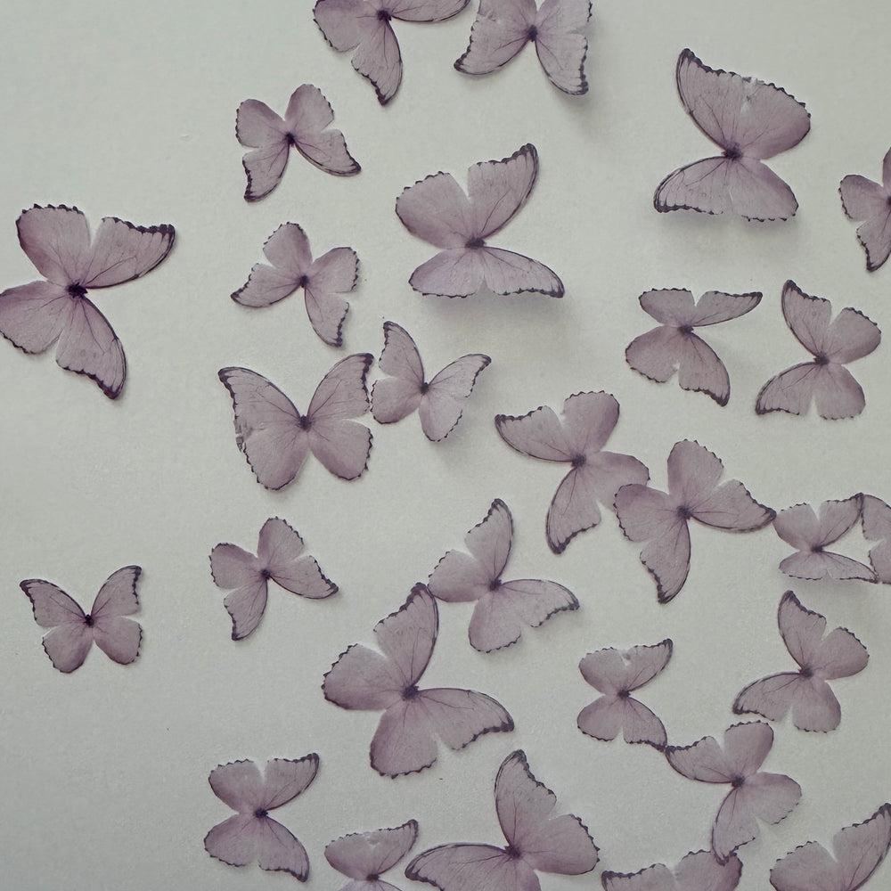 Light Purple Pre-cut Edible Wafer Butterflies