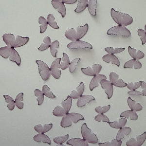 Light Purple Pre-cut Edible Wafer Butterflies