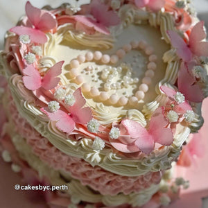 Pink Pre-cut Edible Wafer Butterflies