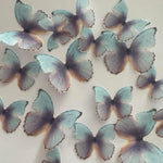 Purple & Blue Pre-cut Edible Wafer Butterflies